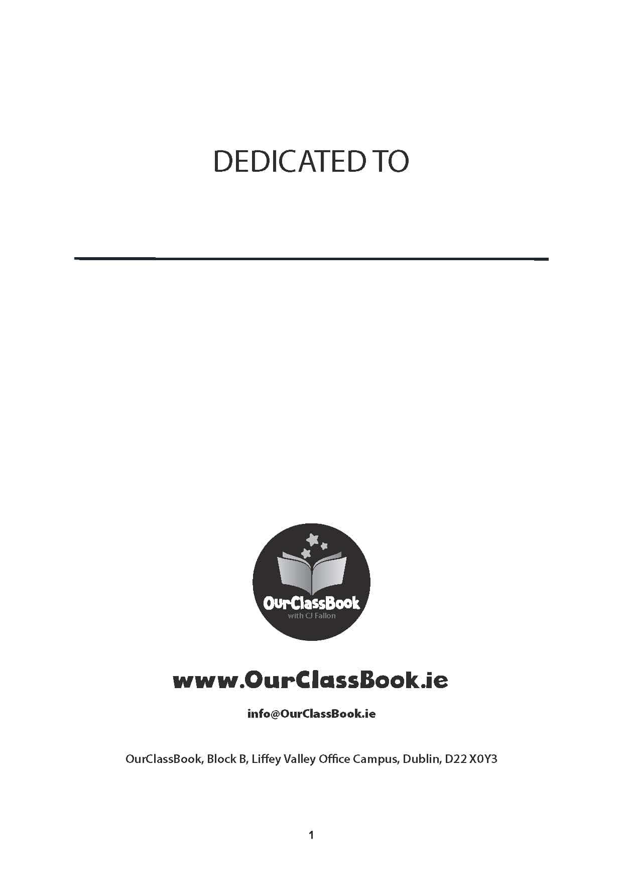Dedicate your class' story